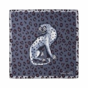 Louis Vuitton x Chapman Brothers “Smiling Leopard” Silk Scarf Limited Edition